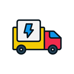 truck icon for your website design, logo, app, UI. 