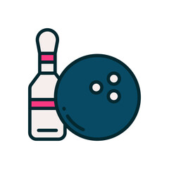 bowling icon for your website, mobile, presentation, and logo design.