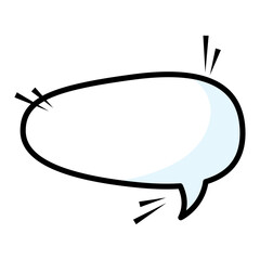 Isolated empty comic speech bubble Vector