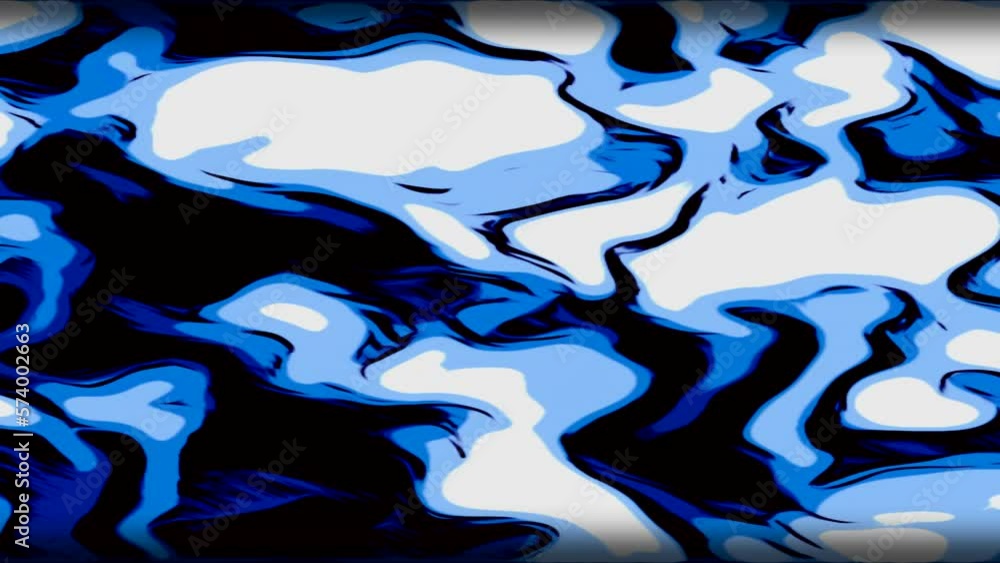 Poster blue and red background made in abstraction. motion. illuminated and spilling liquid made in 3d form