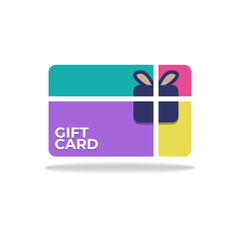 Colorful gift card icon vector for graphic design, logo, web site, social media, mobile app illustration