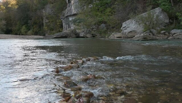 Arkansas Buffalo national river of the Ozark mountains cascading water 