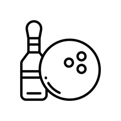 bowling icon for your website, mobile, presentation, and logo design.