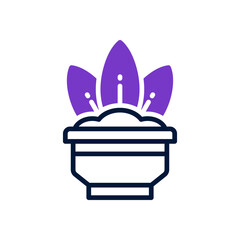 plant pot icon for your website, mobile, presentation, and logo design.