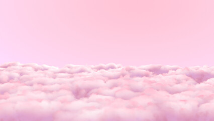 Fototapeta na wymiar pink clouds in the sky stage fluffy cotton candy dream fantasy soft background