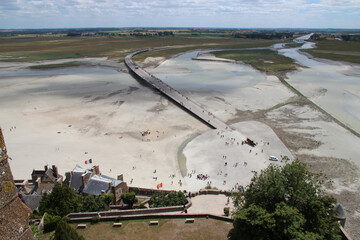 mont-saint-michel bay in normandy (france)