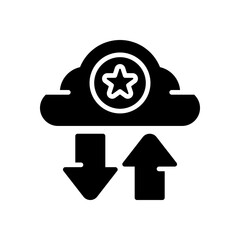 transfer cloud icon for your website, mobile, presentation, and logo design.