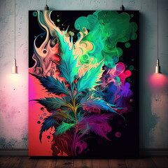 psychedelic pic poster mockup