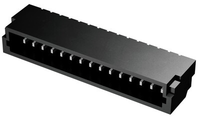 15 pin black terminal block connector 3d rendering