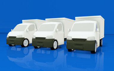 Truck Car Illustration. Grandmax Car. Logistic transportation. 3D Rendering.