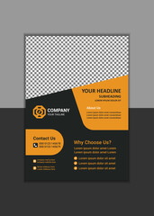 Creative Corporate Business Flyer Template Simple and clean A4 Size with Bleed Vector design