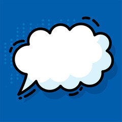 Isolated empty comic speech bubble Vector