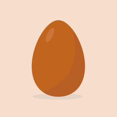 Chicken Egg flat icon. Organic food. Protein. Vector illustration 