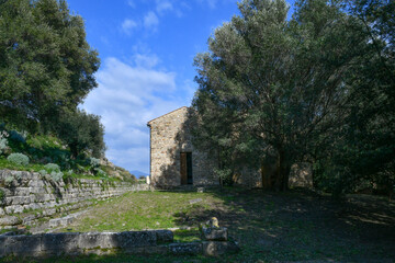 An old house in The Landscape of the Archaeological Park of Velia in Salerno Provinces, Campania State, Italy.