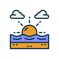 sunset icon for your website, mobile, presentation, and logo design.