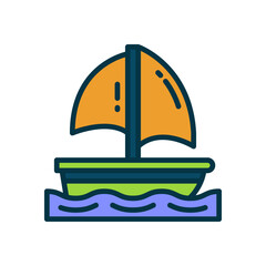 boat icon for your website, mobile, presentation, and logo design.
