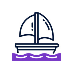 boat icon for your website, mobile, presentation, and logo design.