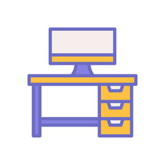desk icon for your website design, logo, app, UI. 