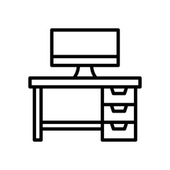 desk icon for your website design, logo, app, UI. 