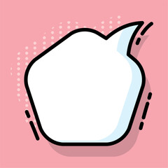 Isolated empty comic speech bubble Vector