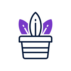 plant pot icon for your website design, logo, app, UI. 