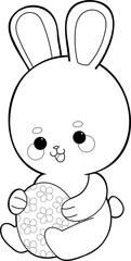 coloring page bunny