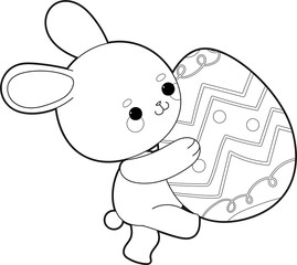 coloring page bunny