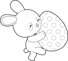 coloring page bunny