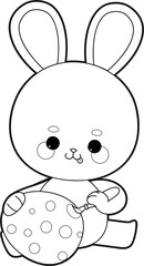 coloring page bunny