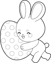 coloring page bunny