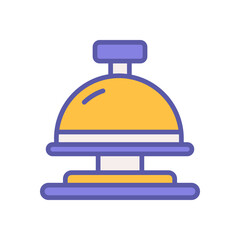 hotel bell icon with filled color style