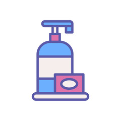 soap icon with filled color style