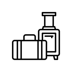 suitcase icon with line style