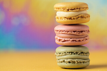colored macarons, a sweet and stylish treat
