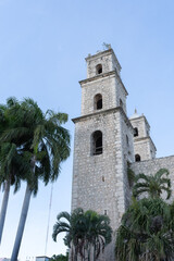 Fototapeta na wymiar Yucatan Cathedral located in Izamal, Mexico