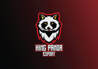 king panda logo esport design mascot