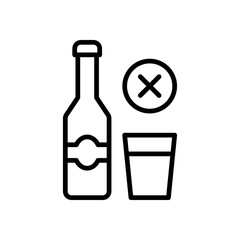 no drink icon for your website design, logo, app, UI. 
