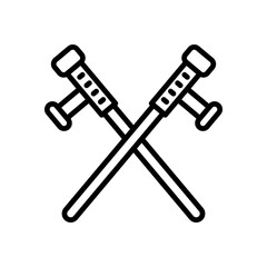 baton icon for your website design, logo, app, UI. 
