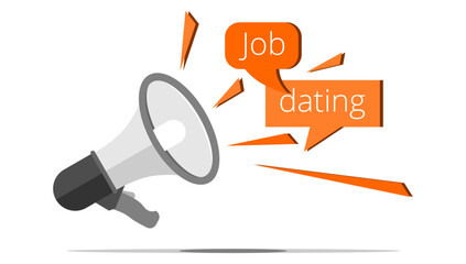 Mégaphone - Job Dating - obrazy, fototapety, plakaty