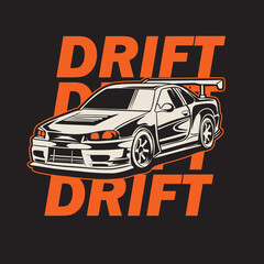 Car Vector Illustration For Conceptual Design. Suitable for posters, stickers, t-shirt prints, and banners.  © Nehemialeo