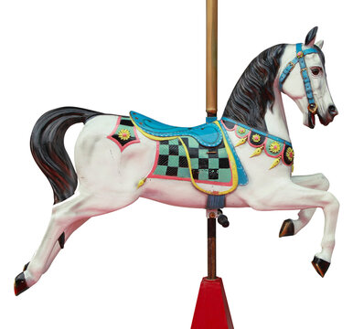 Cheval de bois d'un carrousel	