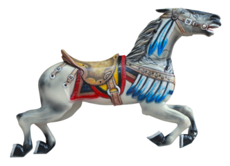 Cheval de bois d'un carrousel	