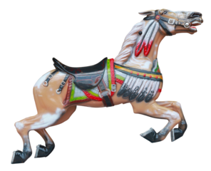 Cheval de bois d'un carrousel	