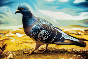 pigeon on the beach