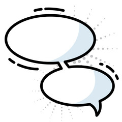 Isolated empty comic speech bubble Vector