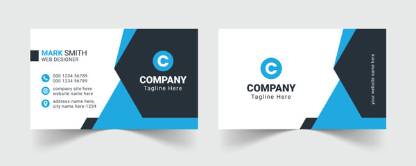 Corporate business card template, Modern business card design template, Clean professional business card template, visiting card, business card template.