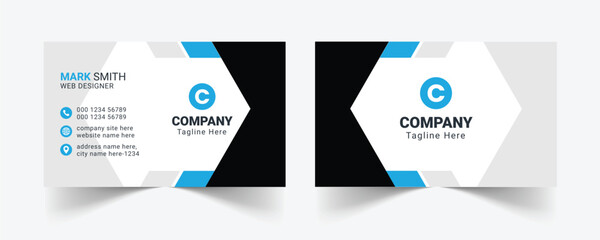 Corporate business card template, Modern business card design template, Clean professional business card template, visiting card, business card template.