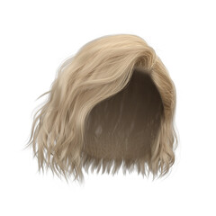 3d render illustration beauty short hair isolated blonde - obrazy, fototapety, plakaty