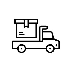 Fototapeta premium delivery truck icon for your website design, logo, app, UI. 