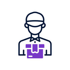 Fototapeta premium delivery man icon for your website design, logo, app, UI. 